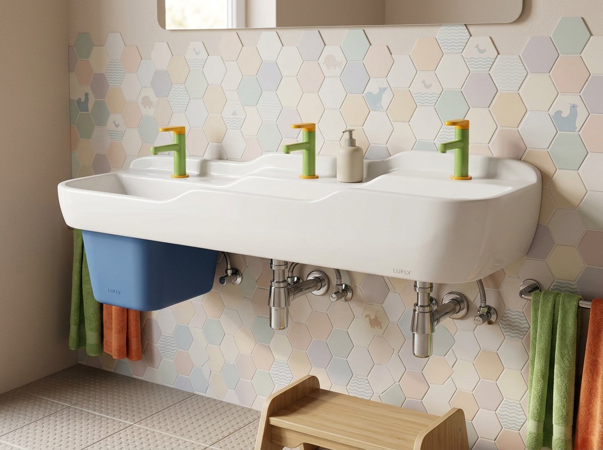 Nástěnné umyvadlo pro děti - Dekorativní typ 1685-204 - Installed