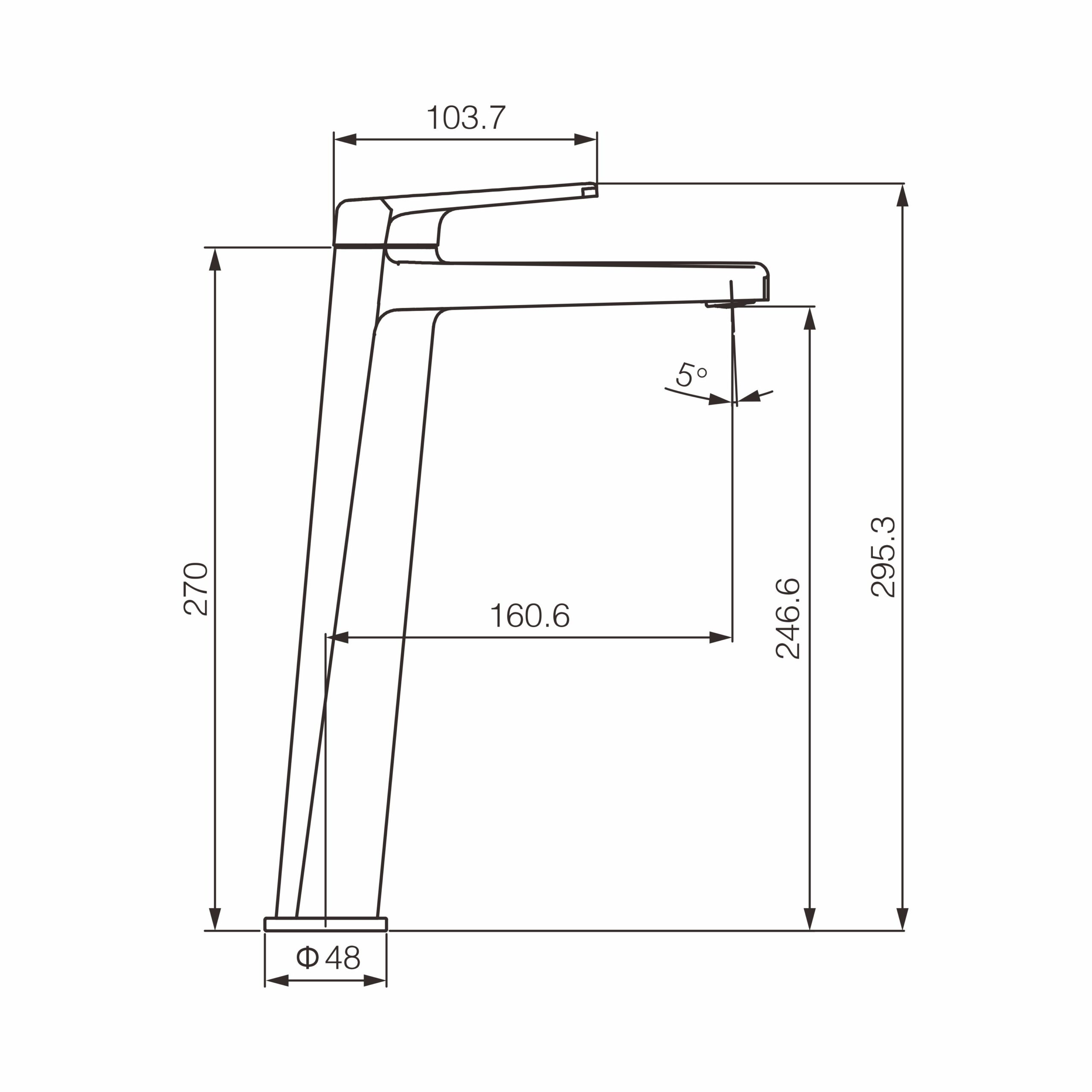 Lavabo Bataryası 1654-0133C - Teknik çizim