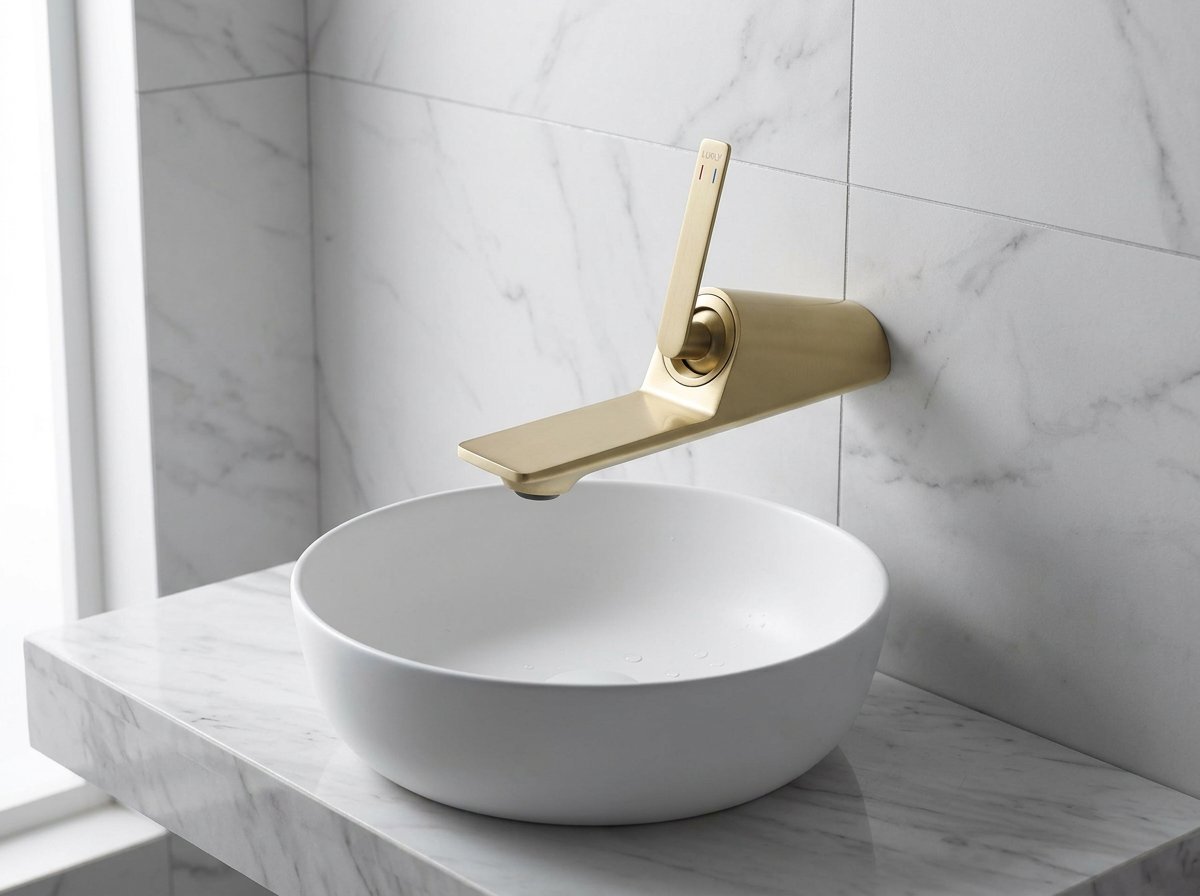 Wall mounted Mixer 1722-0911G - Installed