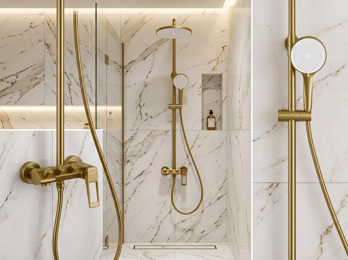 Shower Set 1654-9764G - Installed