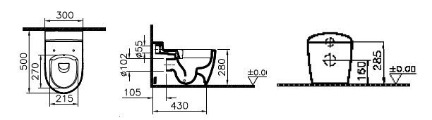 Floor Standing WC 1620-8787 - Drawing
