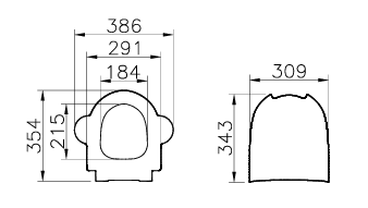 Drawing — Kids WC seat Cover 1685-078