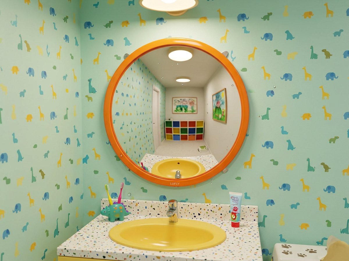 Mirror Round SS-9762366 - Installed
