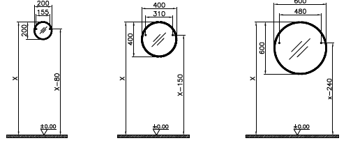 Mirror Round SS-9762366 - Drawing