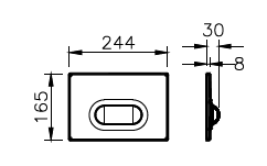 Tek sifon 1681-947 - Teknik çizim