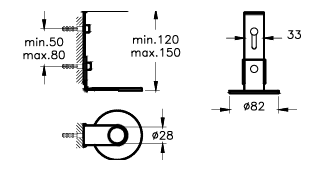 Sabunluk askısı GT-82122 - Teknik çizim