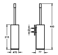 Klozet fırçası kabı GT-82212 - Teknik çizim