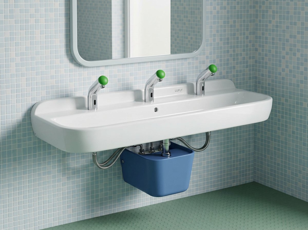 Installed — Triple washbasin 1685-200