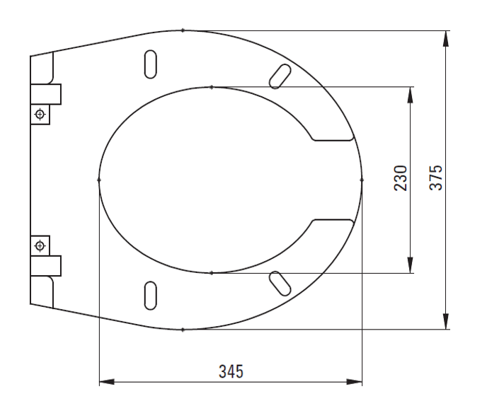 Klozet Kapağı 1690-701 - Teknik çizim