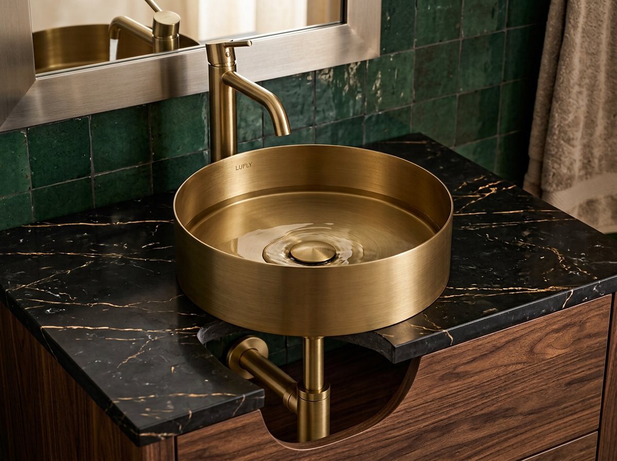 Yuvarlak Tezgâh Üstü Lavabo 1610-0181B - Montajlı