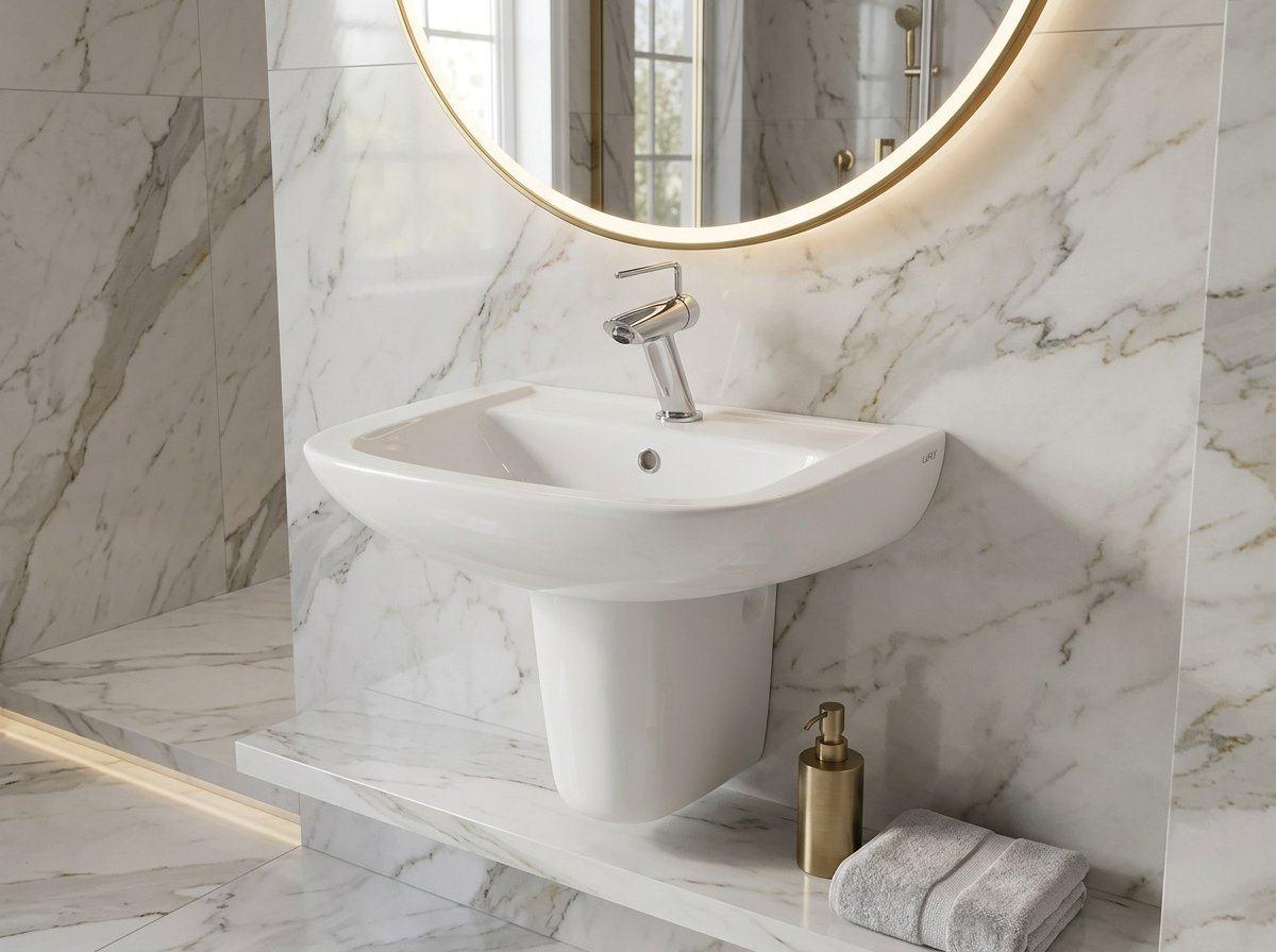 Yarım Kaideli Lavabo 1610-0293 - Montajlı