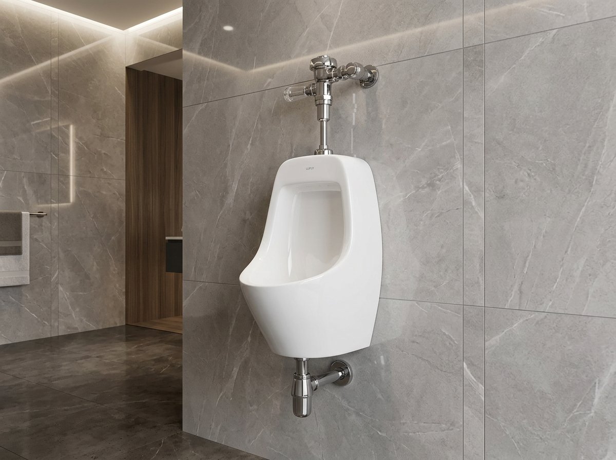 Manual Flushing Ceramic Urinal 1270-218 - Installed