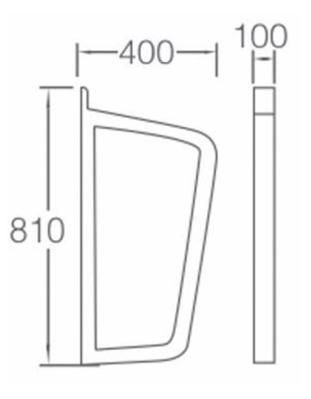 Seramik Pisuvar Bölmesi 1270-0226 - Teknik çizim