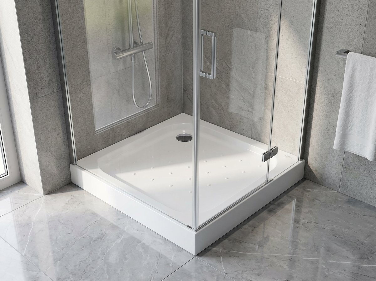 Acrylic shower tray LXD-7012 - Installed