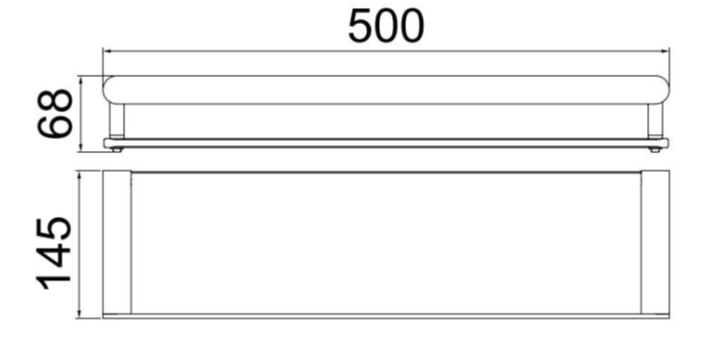 Výkres — Skleněná police 1300-1113GB