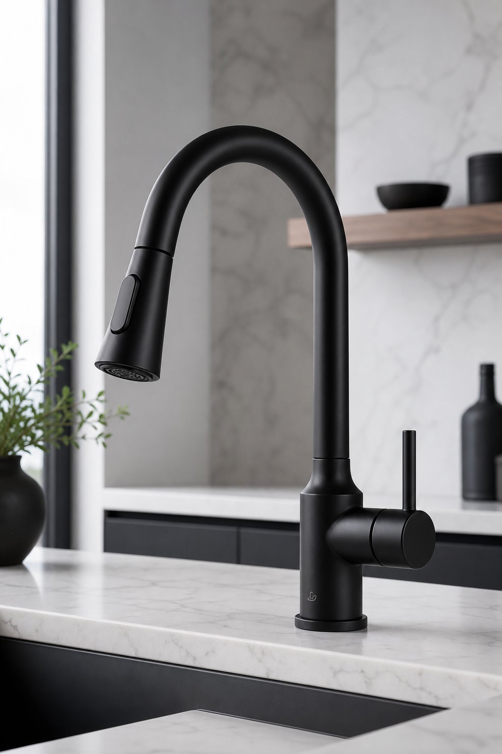 Luxury gold faucet with water stream