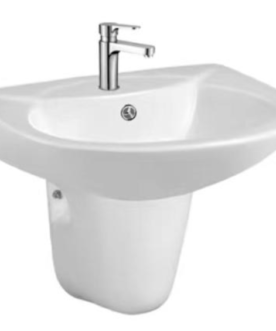 Washbasin Wall Hung with Half Pedestal 1610-0021